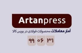 آمار معاملات محصولات فولادی در بورس کالا در تاریخ ۹۹/۰۶/۳۱