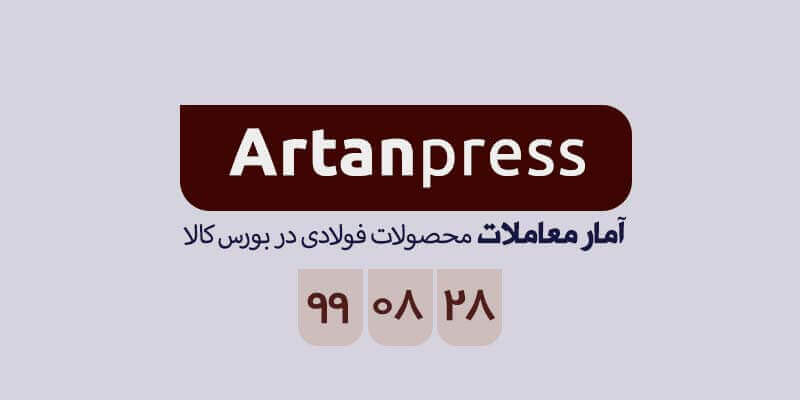 آمار معاملات محصولات فولادی در بورس کالا در تاریخ ۹۹/۰۸/۲۸